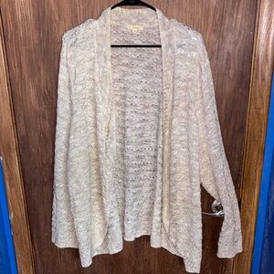 Maurices Cream Open-Front Cardigan